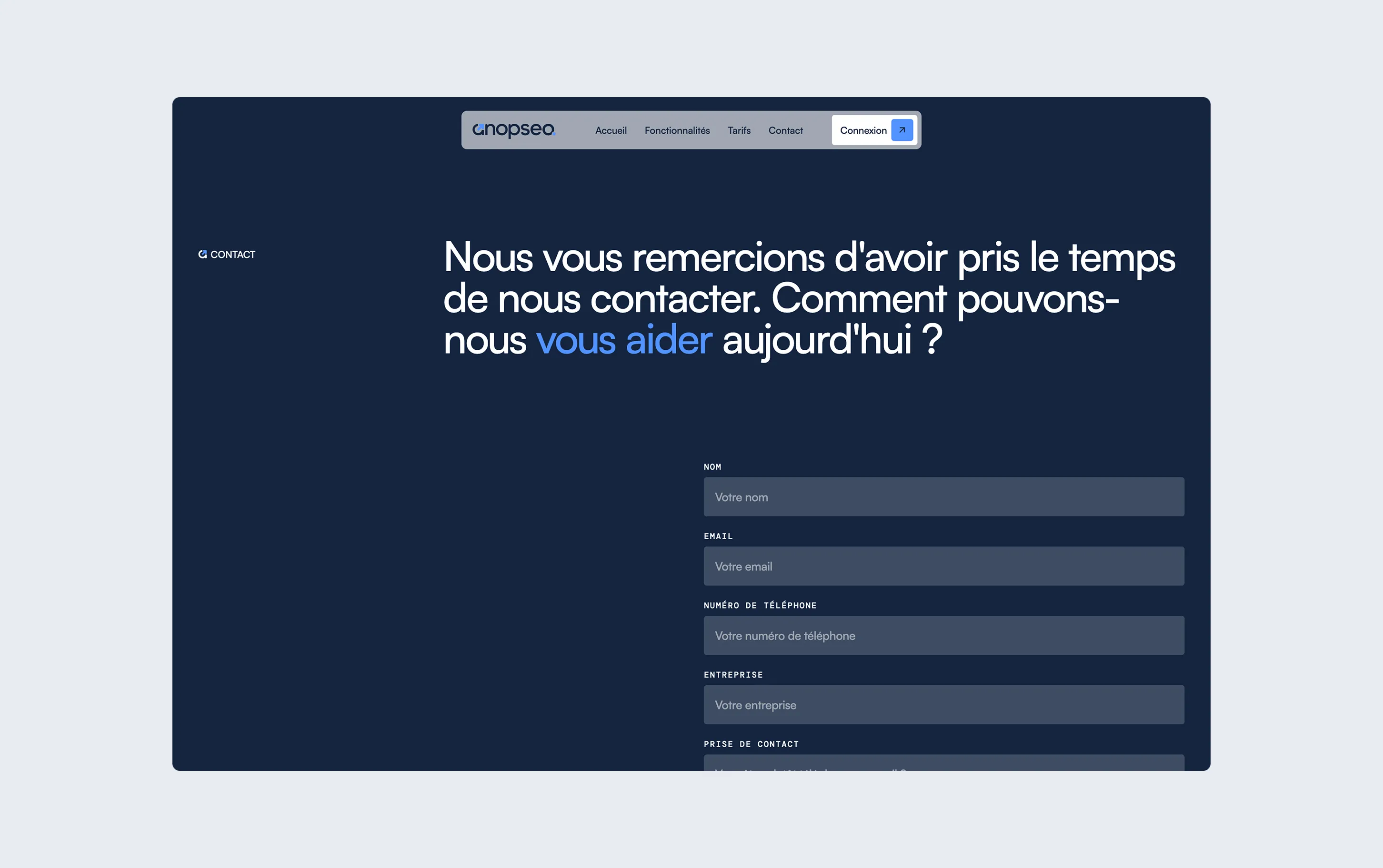 Vue paysage formulaire anospeo