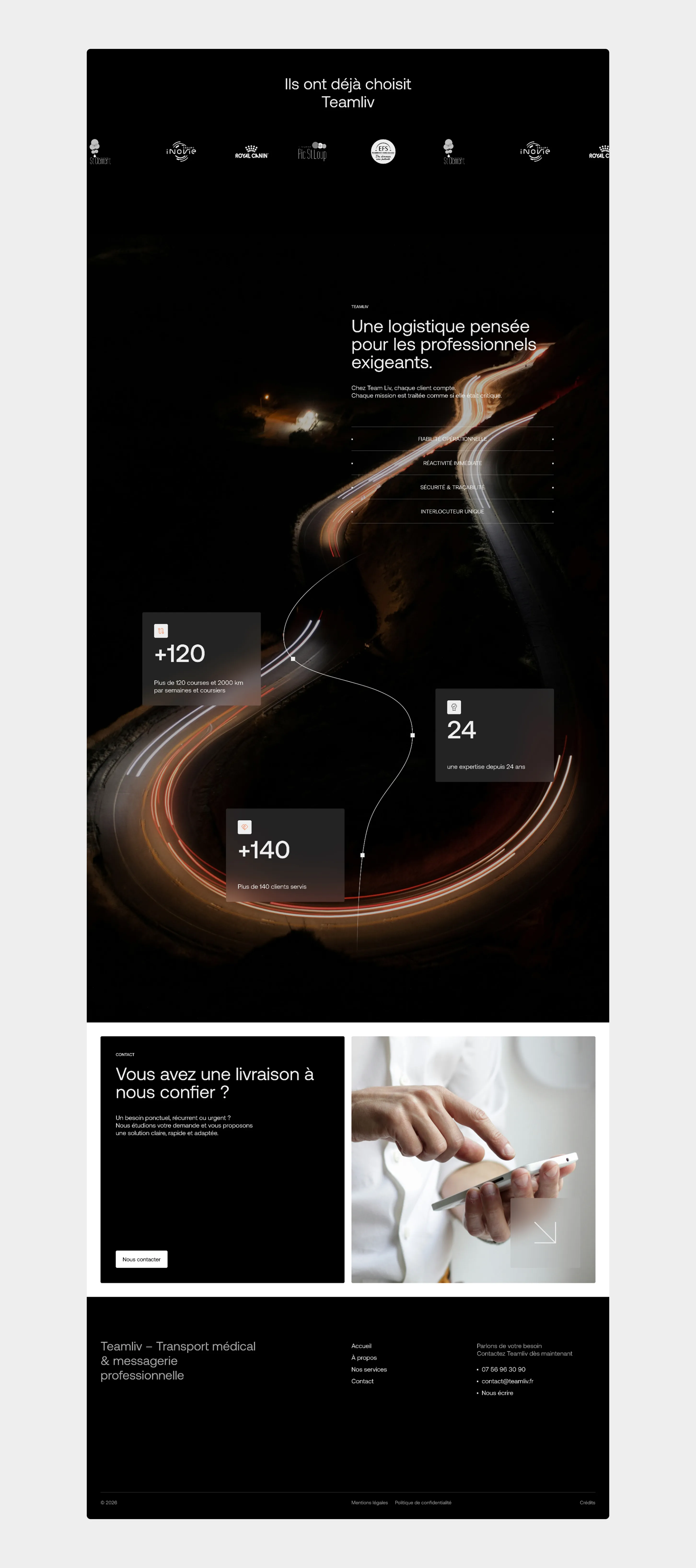 Vue paysage formulaire teamliv